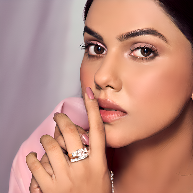 Nidal Jewels | Radiant Duet Solitaires Rings